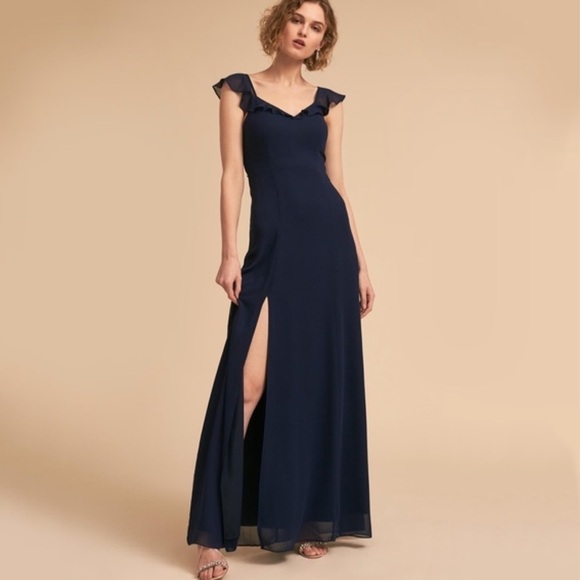 BHLDN Diana Dress in Midnight or Navy - Picture 2 of 12